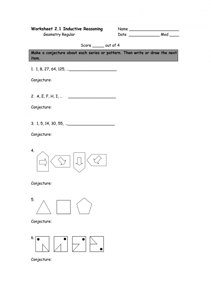 Worksheet   inductive reasoning answer key: Fill out & sign