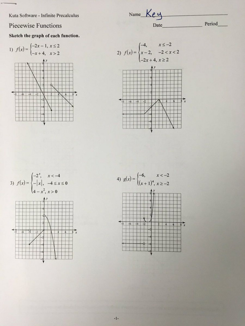 Worksheet Piecewise Functions Answer Key Gary Meinhardt On Twitter