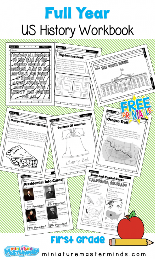 American History Work Book Ages  to  Free Printable Worksheets