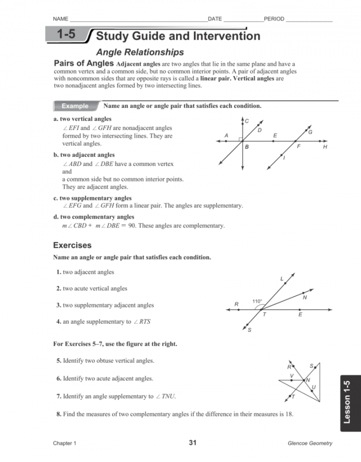 // Angle Relationships Study Guide – Austin Hardy Geometry Blog