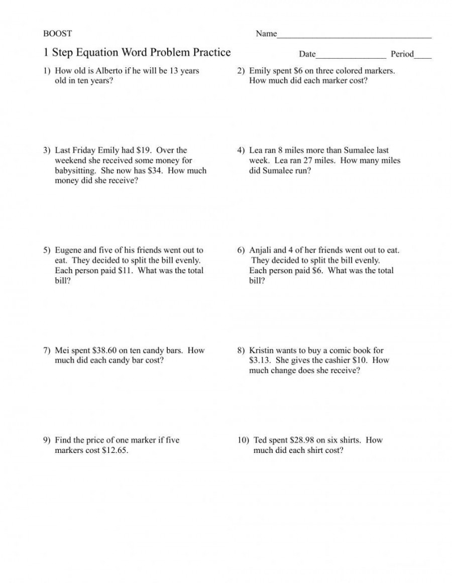 BOOST  Step Word Problem Practice worksheet  Live Worksheets