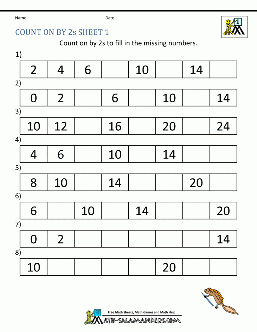 Counting by s Worksheets