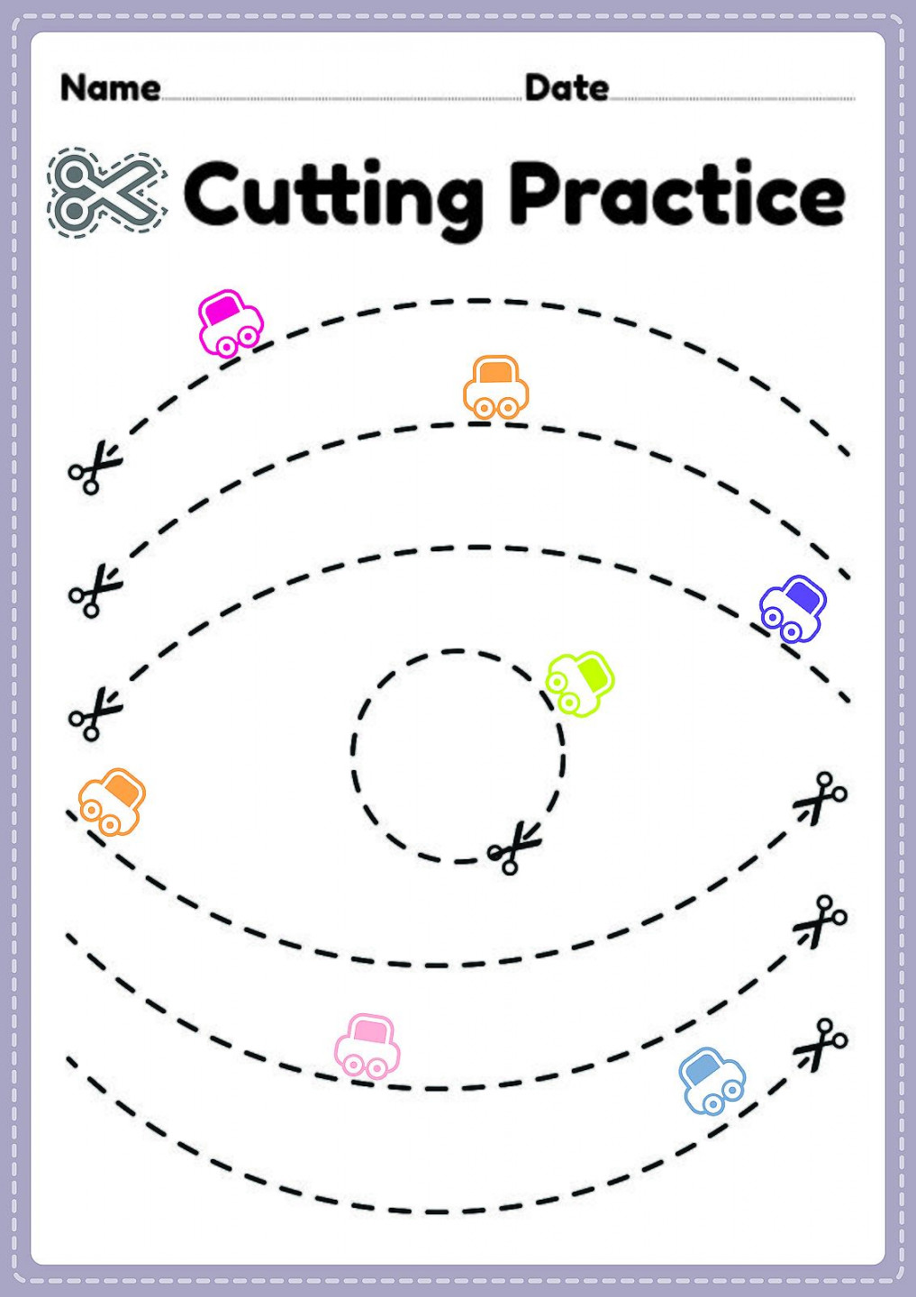 Cutting Practice Worksheets for Kids: Free Printable Activity