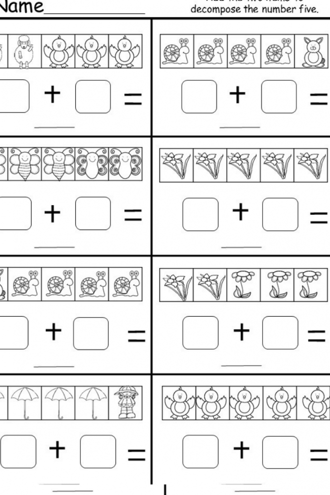 Decomposing Numbers  Numbers kindergarten, Kindergarten