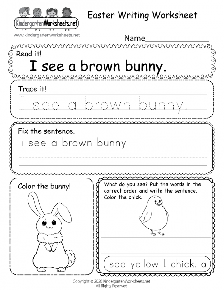 Easter Writing Worksheet - Free Printable, Digital, & PDF