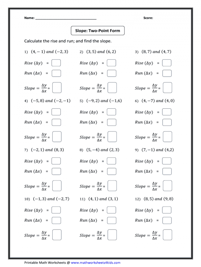 Finding slope from two points worksheet: Fill out & sign online