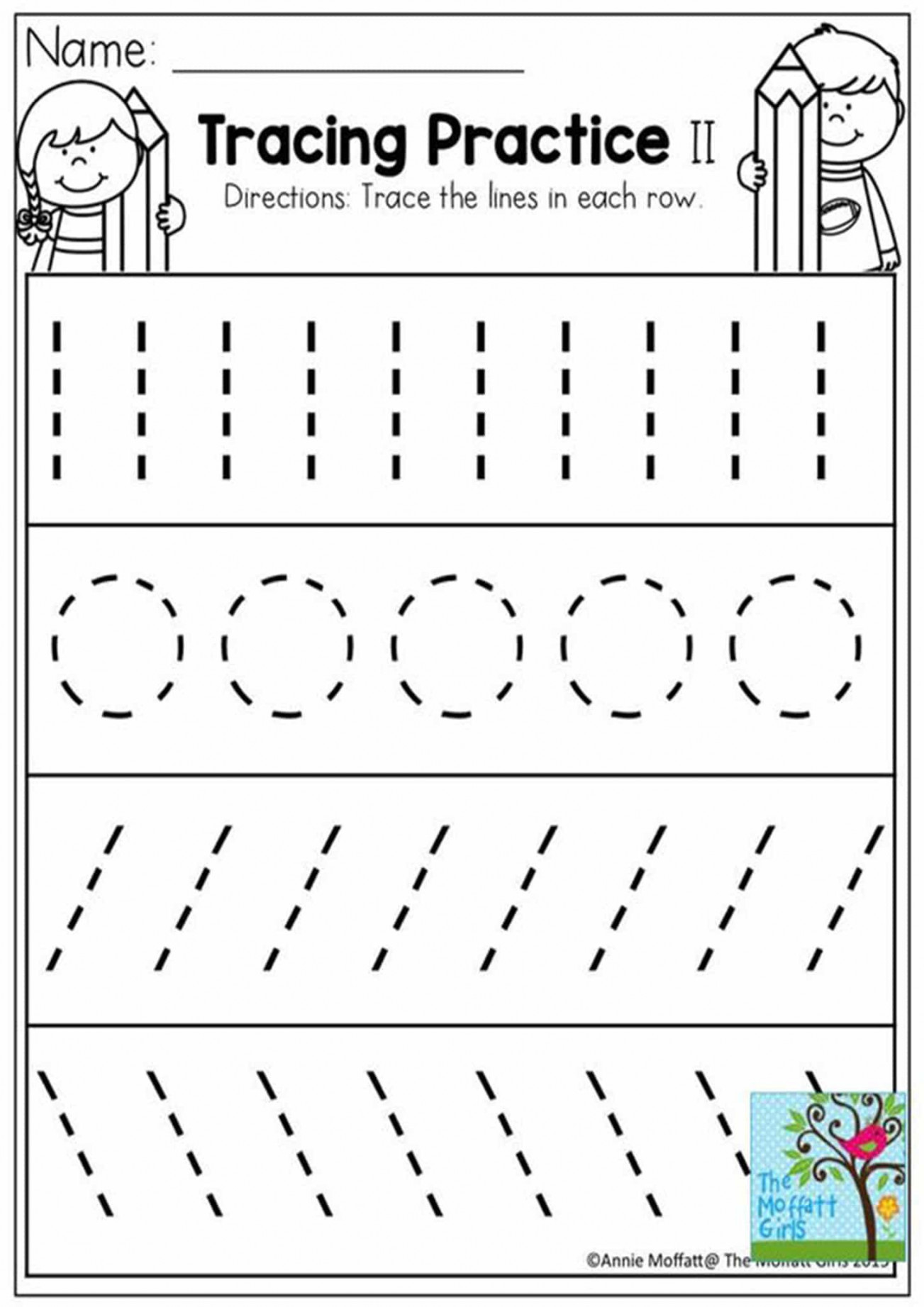 Free And Easy To Print Tracing Lines Worksheets  Preschool