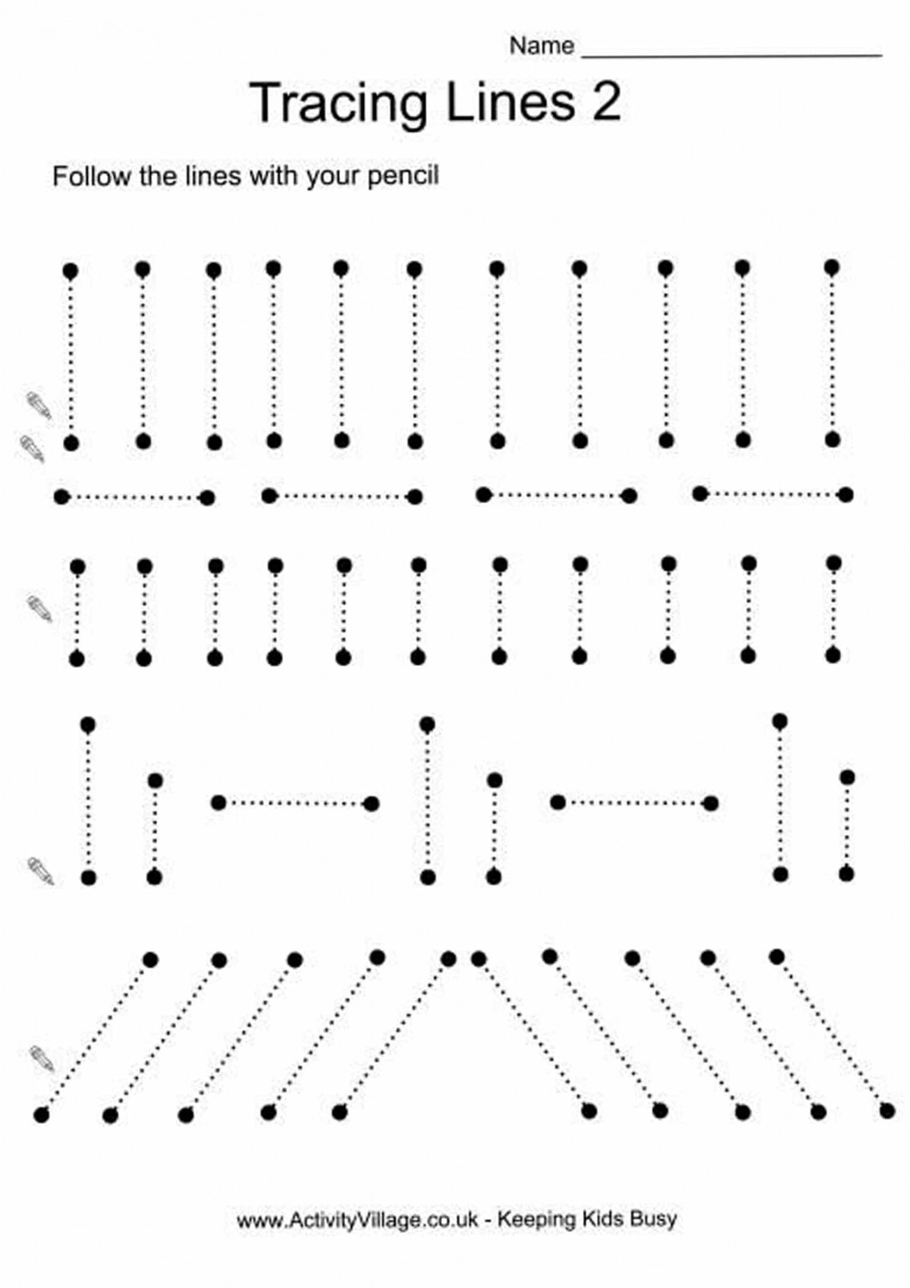 Free And Easy To Print Tracing Lines Worksheets - Tulamama