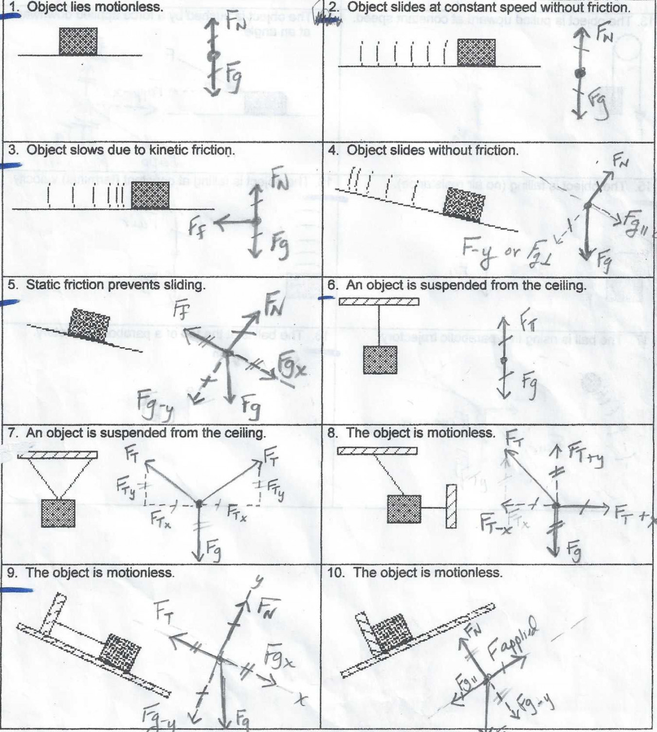 Free Body Diagram Worksheet With Answers  Body diagram, Physical