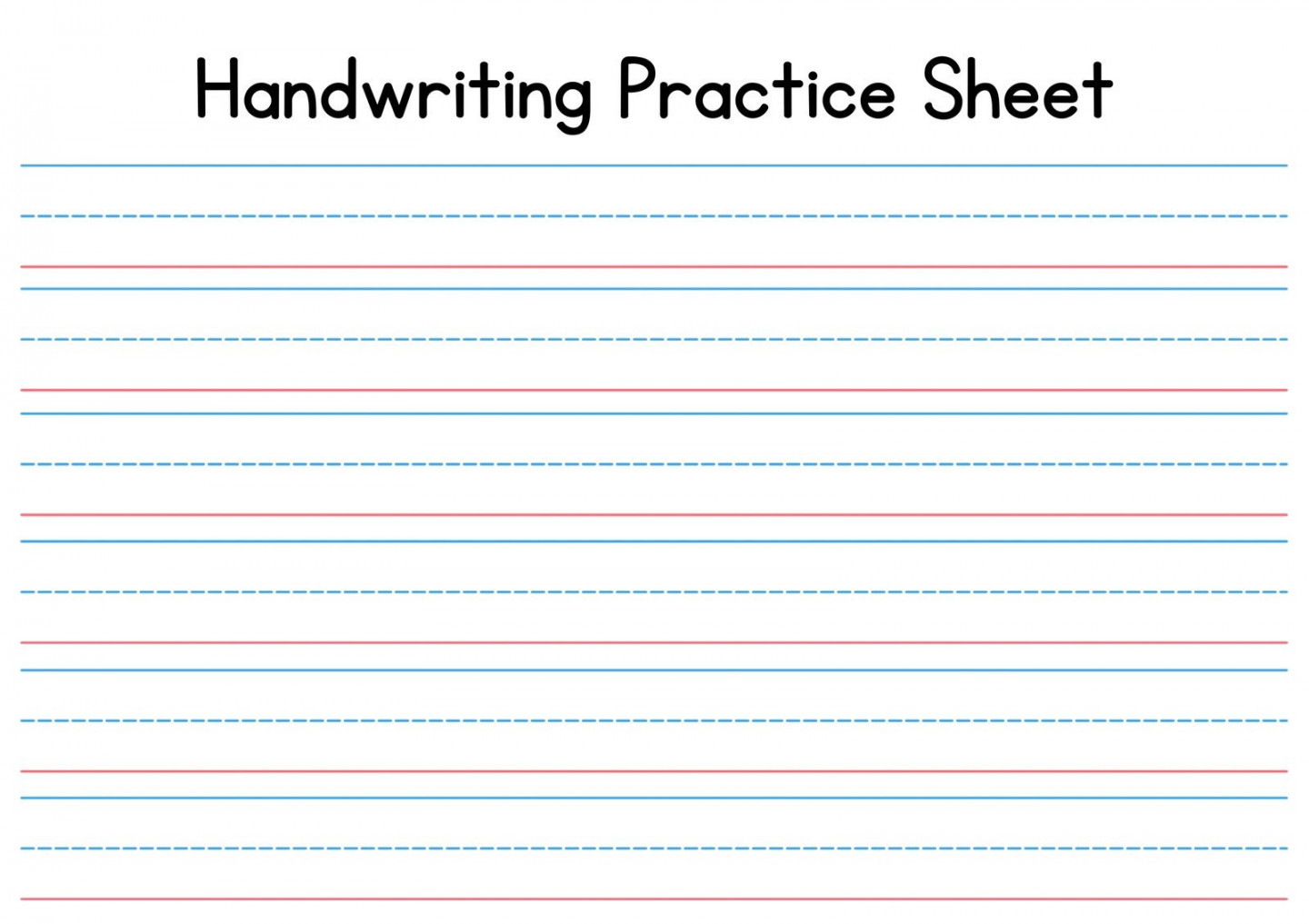 Free custom printable handwriting worksheet templates  Canva
