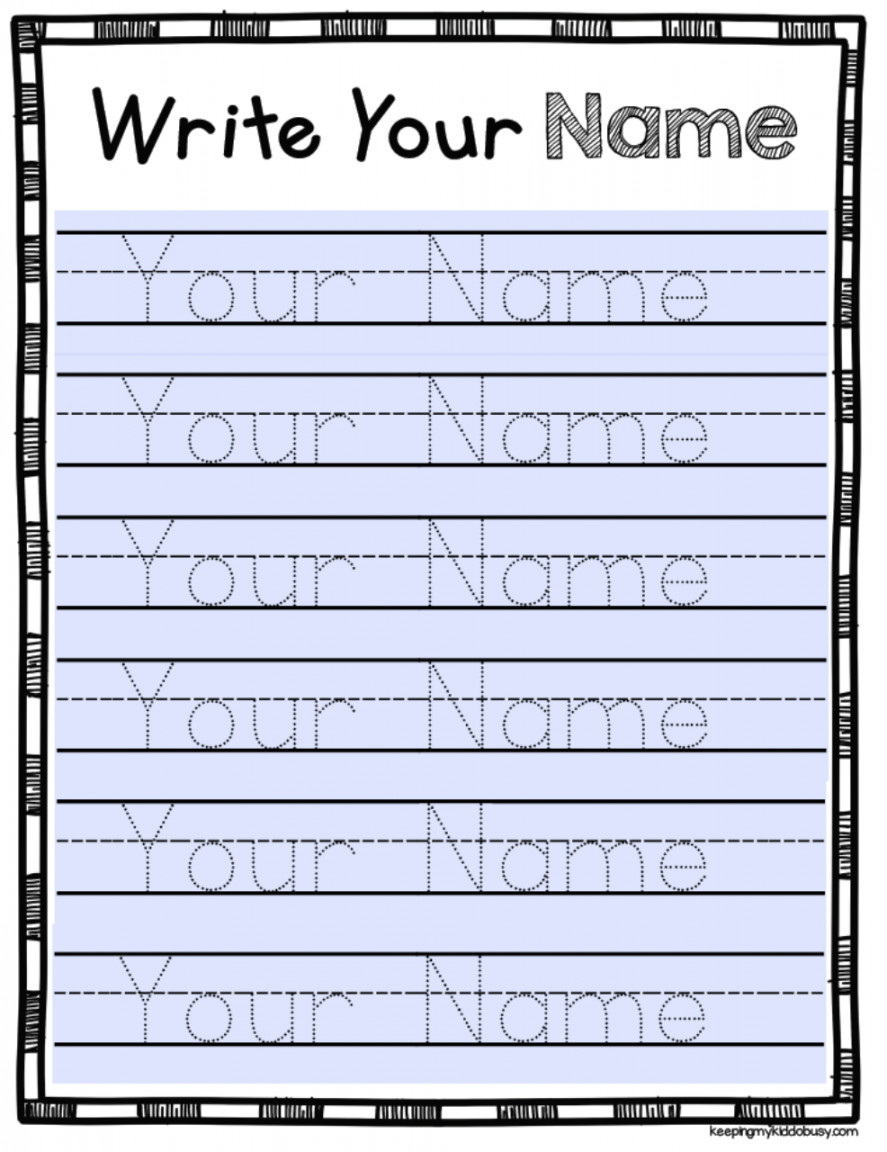 FREE Editable name tracing activity - type student names and