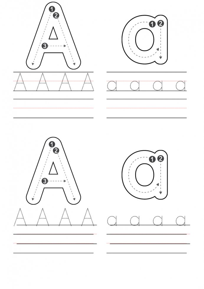 Free Kindergarten Letter A Worksheets Printable PDF