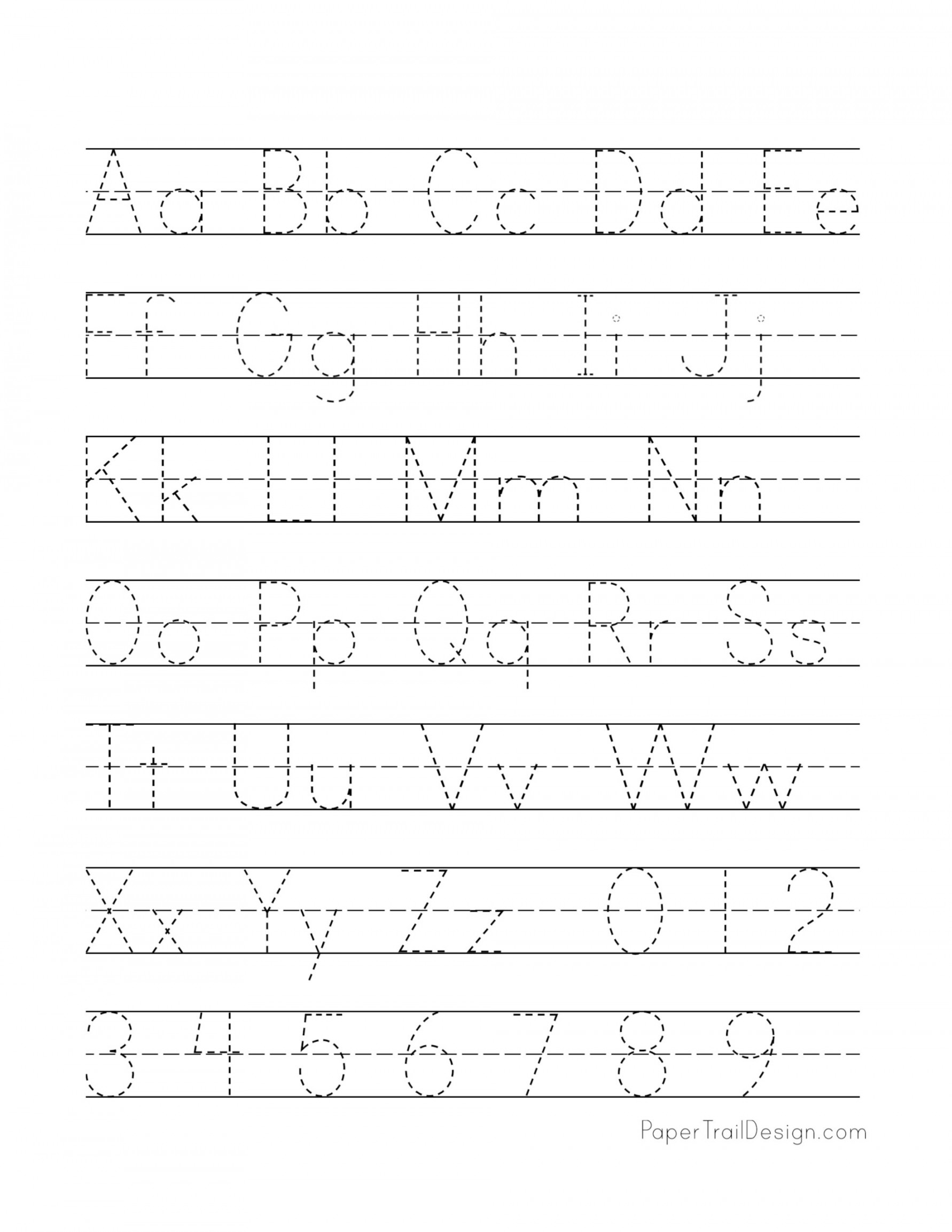 Free Printable Alphabet Handwriting Practice Sheets - Paper Trail