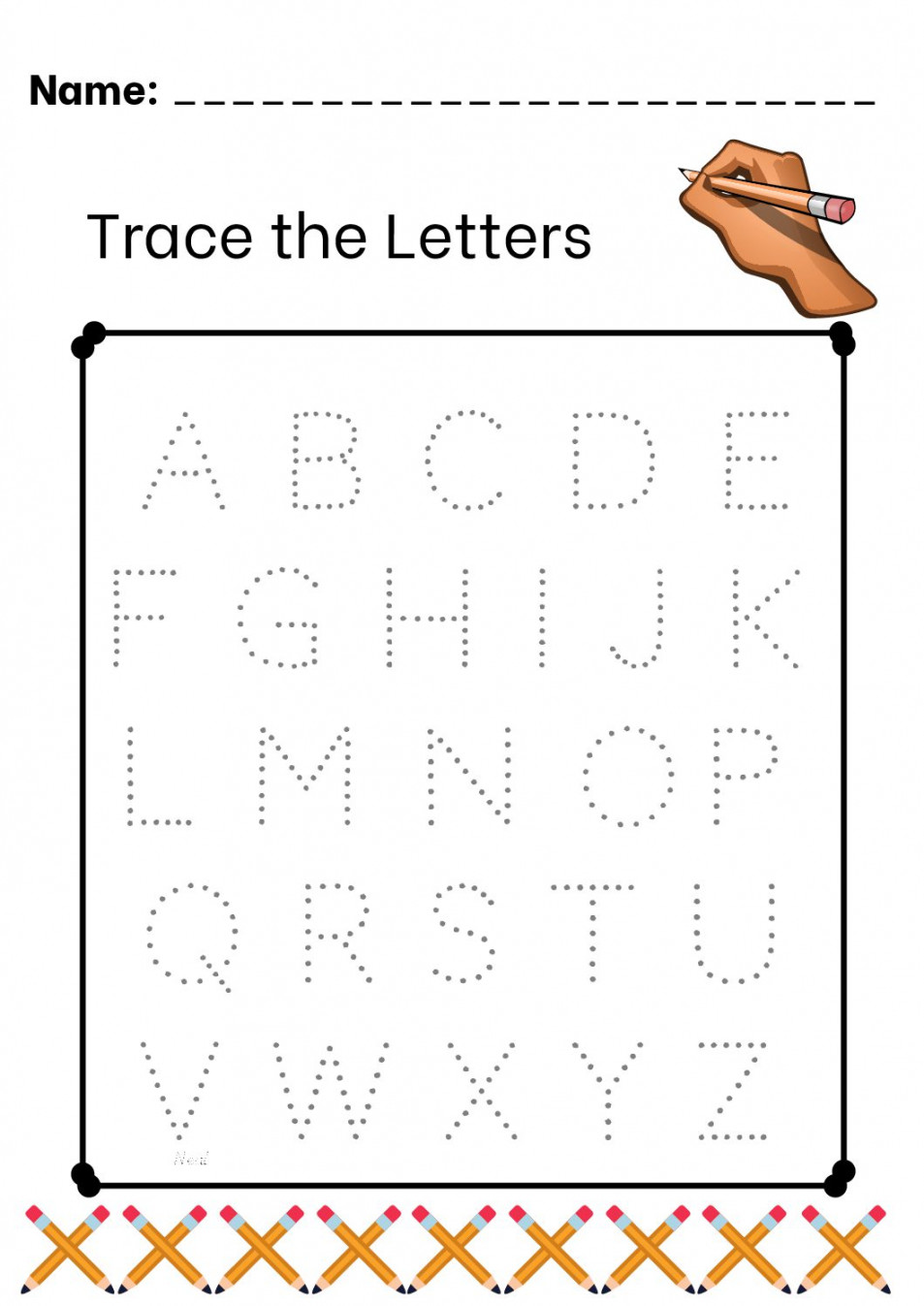 Free printable trace the letters worksheet • Teacha!