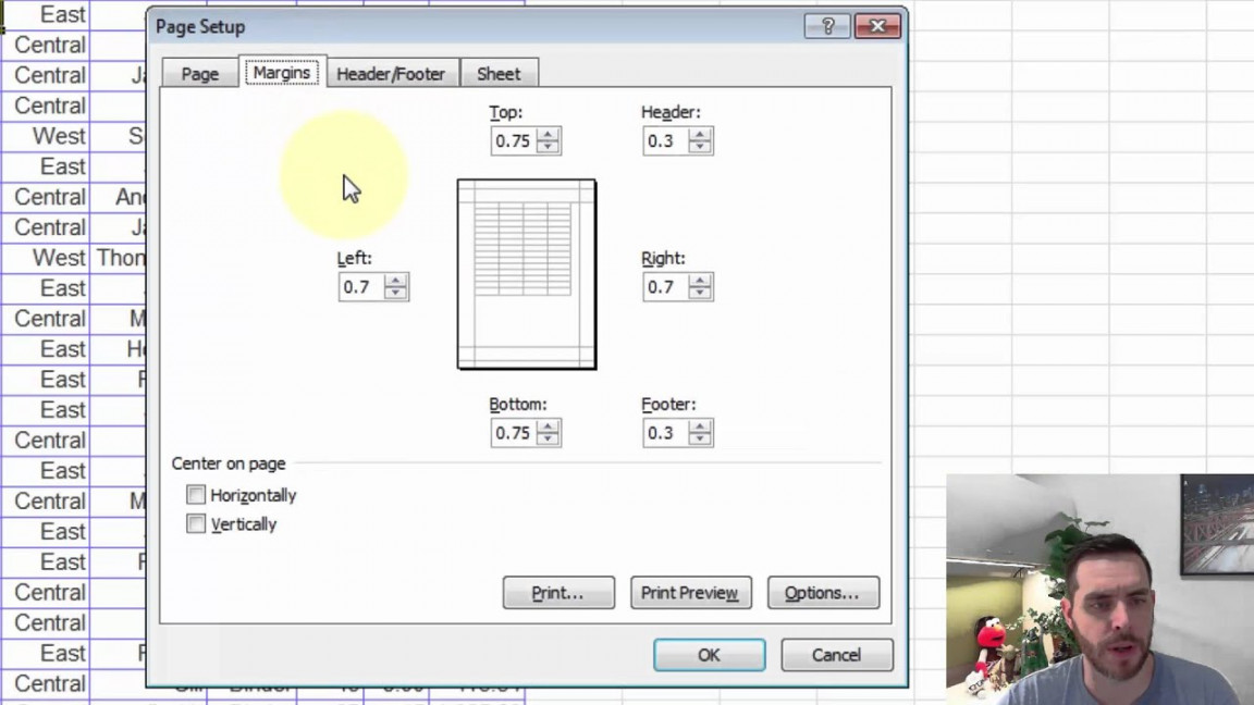 How to Center Worksheets Both Horizontally and Vertically in Excel