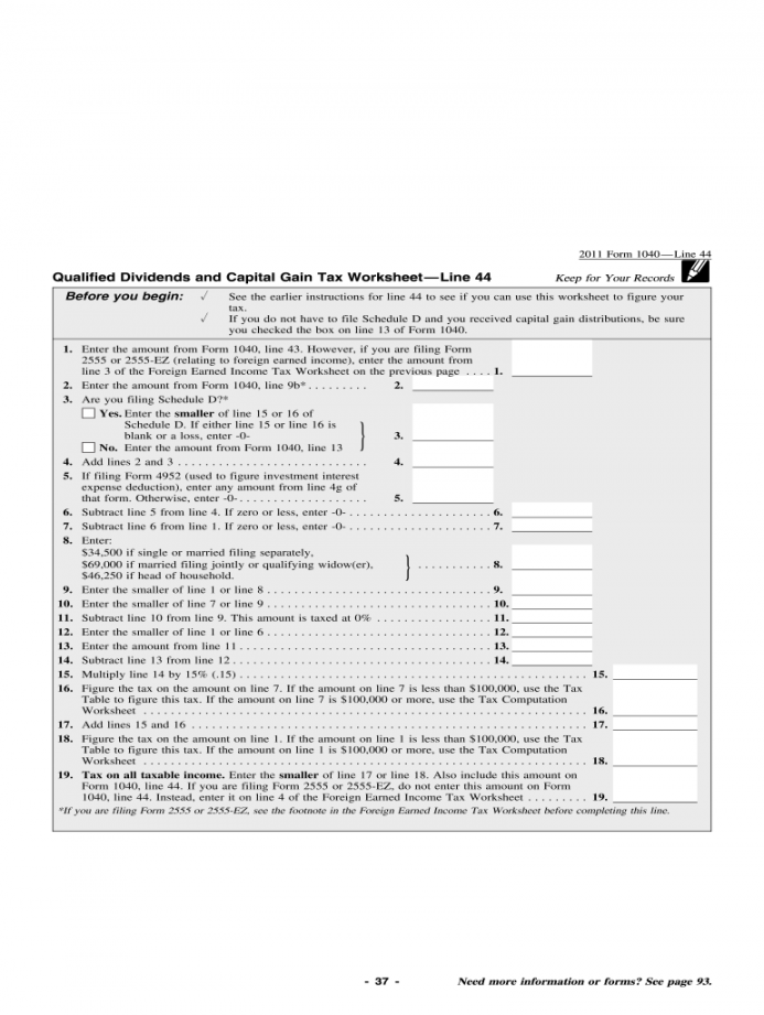 Irs capital gains worksheet  form: Fill out & sign online  DocHub