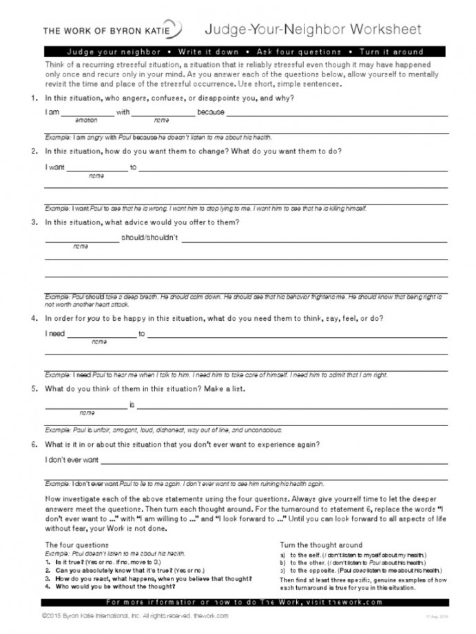 Judge Your Neighbor Worksheet  PDF  Metaphysics Of Mind