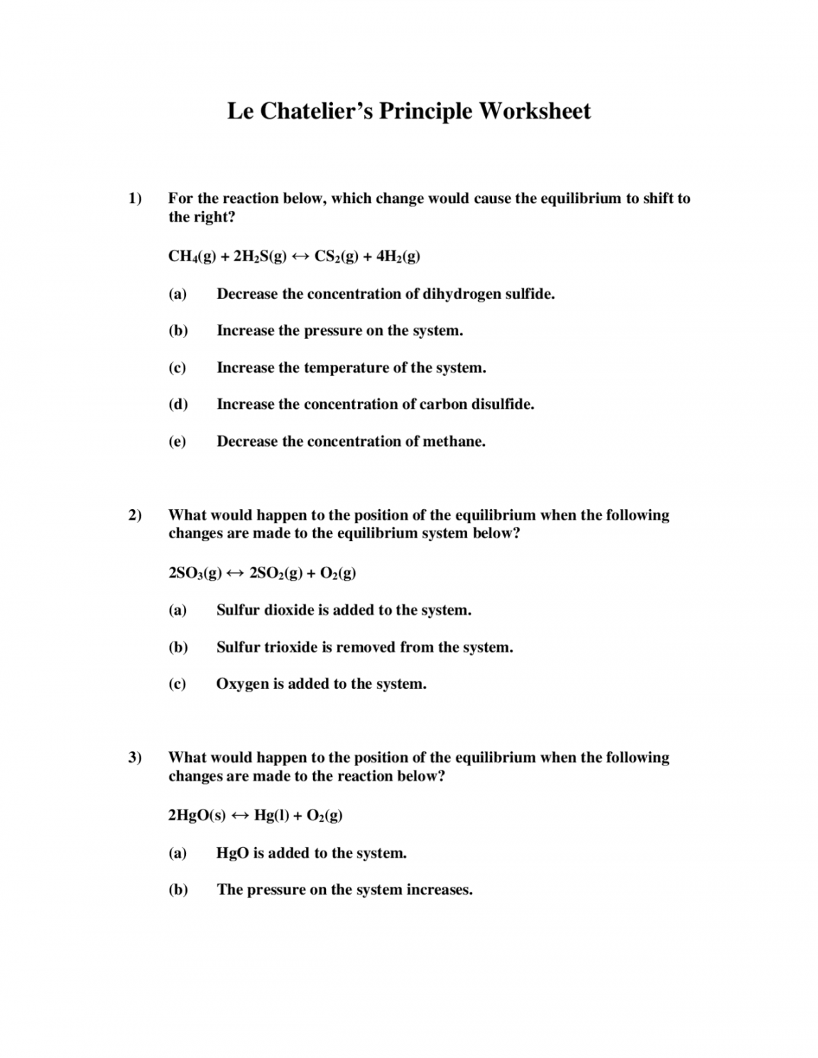 Le Chatelier