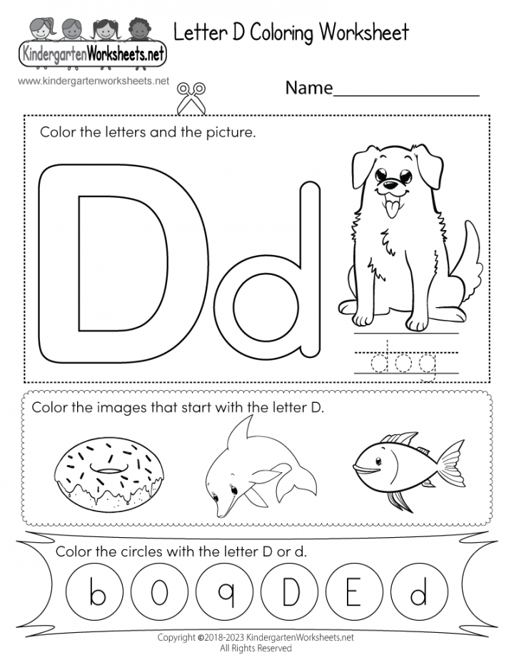 Letter D Coloring Worksheet - Free Printable, Digital, & PDF