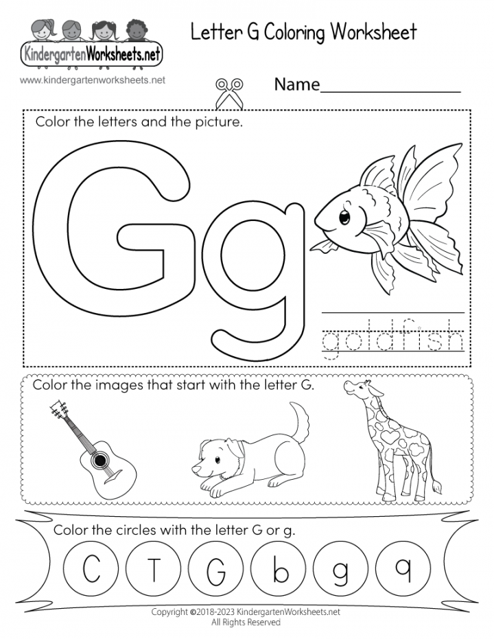 Letter G Coloring Worksheet - Free Printable, Digital, & PDF