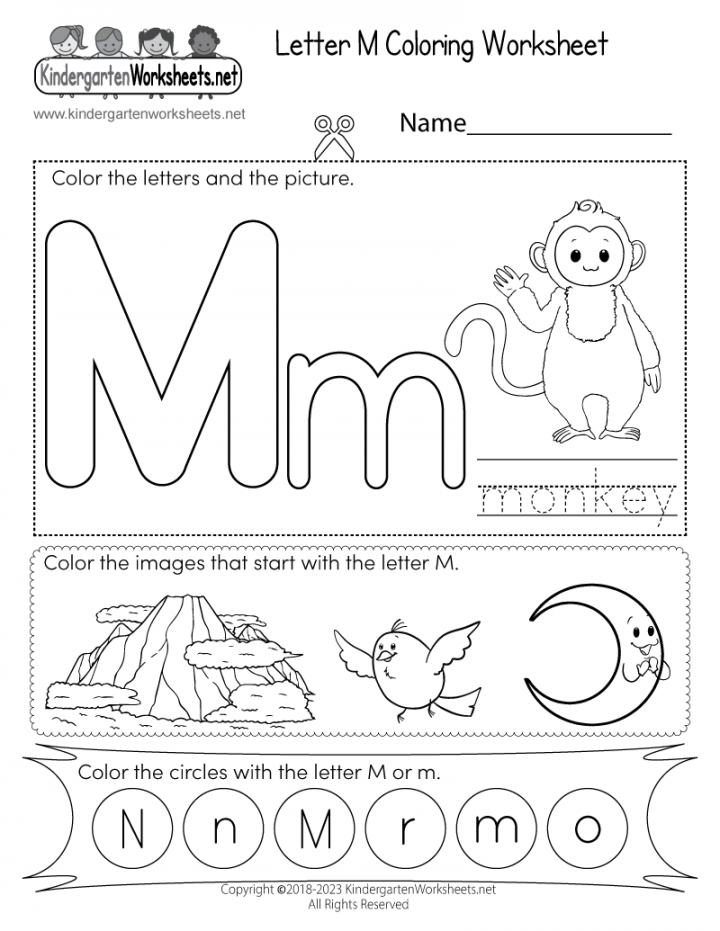 Letter M Coloring Worksheet - Free Printable, Digital, & PDF