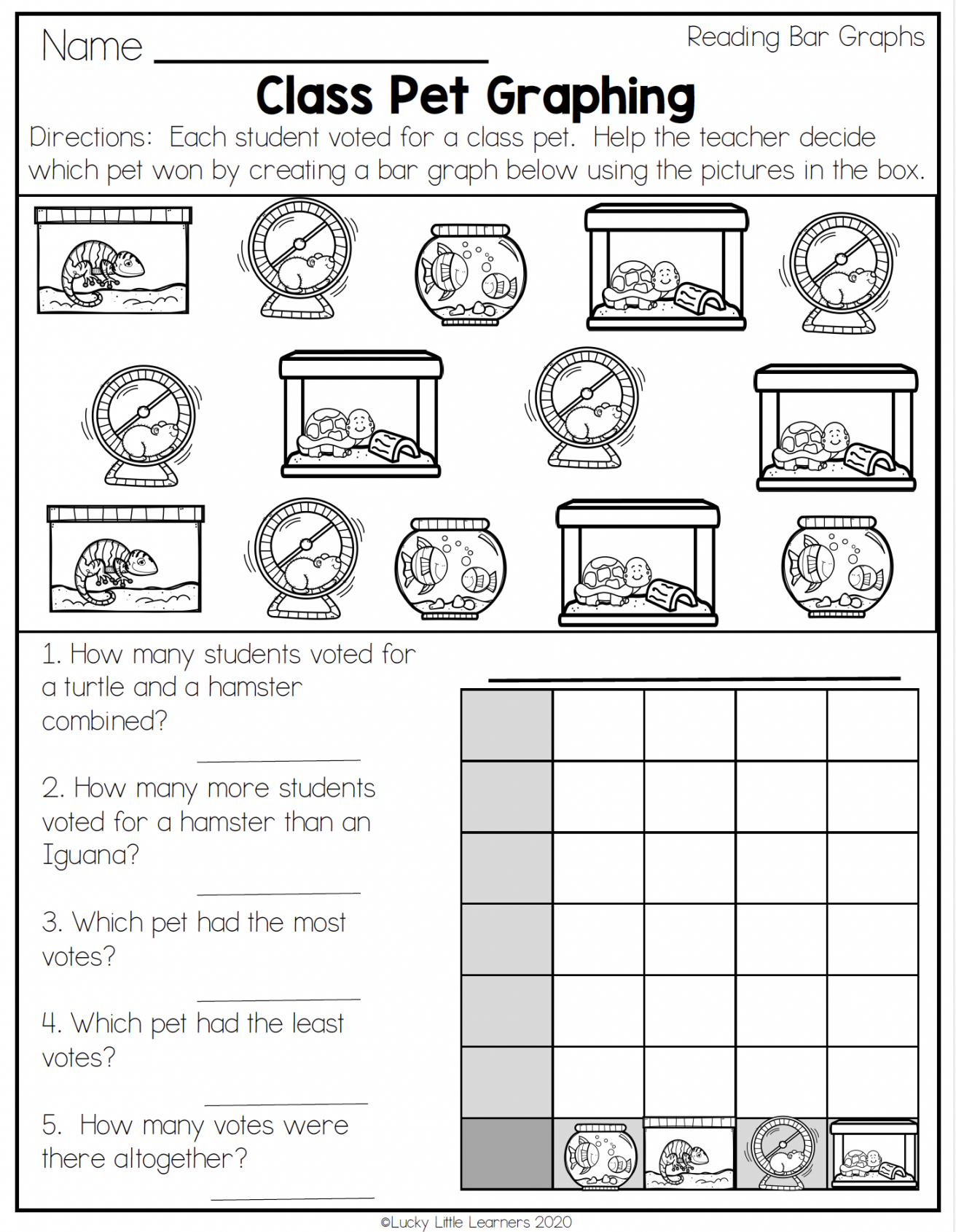 Math Graphing Worksheets For nd Grade - Lucky Little Learners