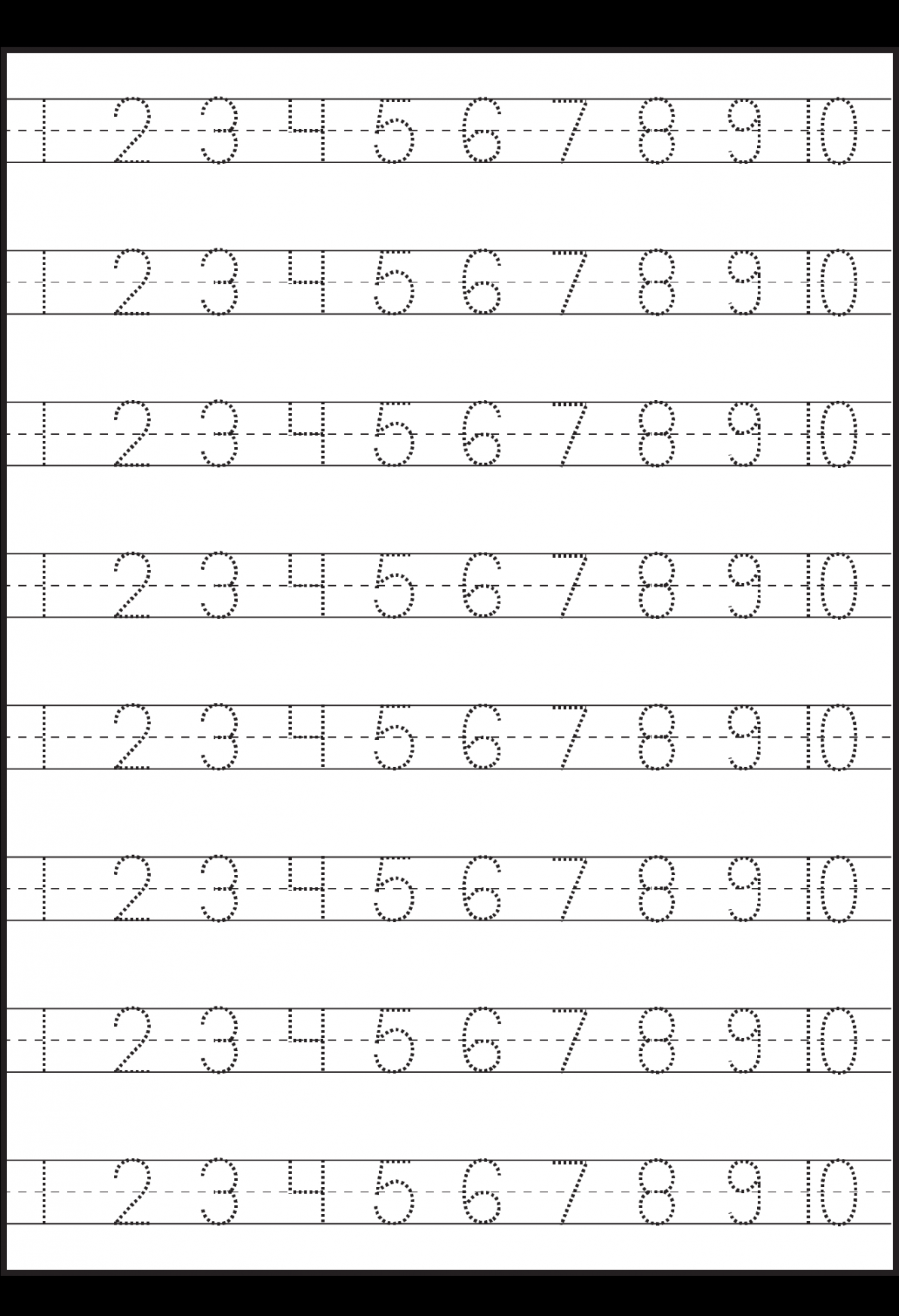 Number Tracing – -0 – Worksheet  Aprender a escribir