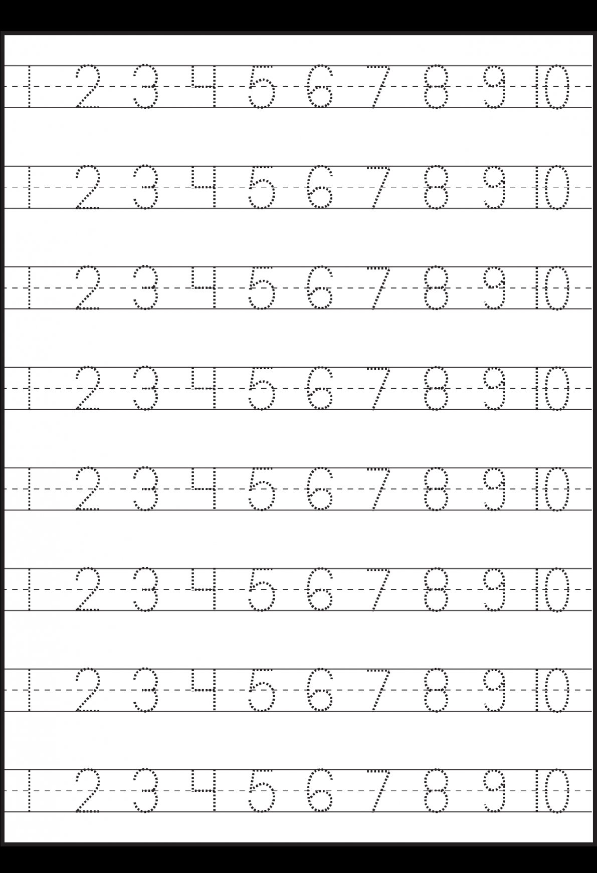 Number Tracing – -0 – Worksheet / FREE Printable Worksheets