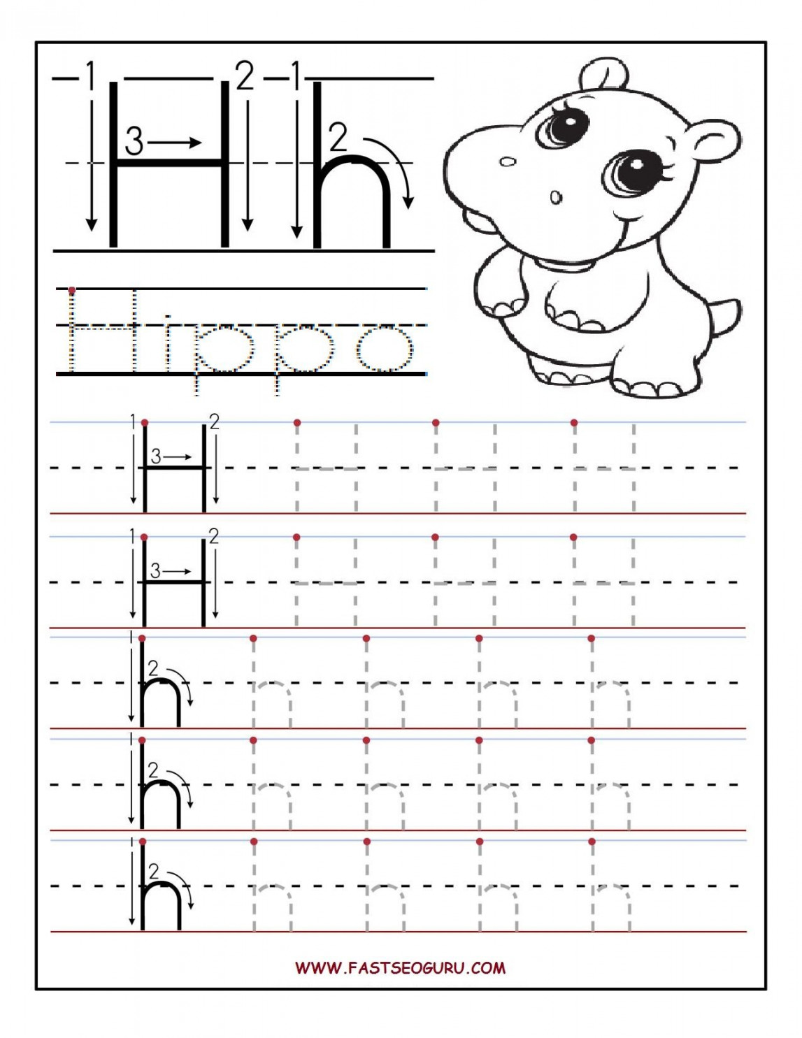 Pin by Mag on LETTER H preschool activities  Preschool writing