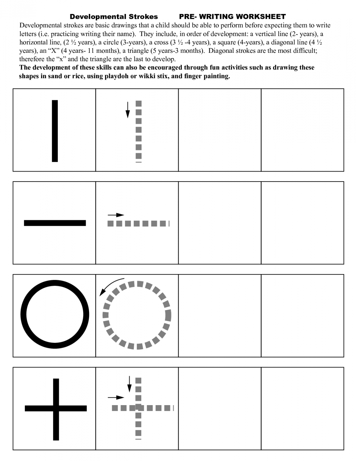 Pre Writing Strokes Worksheets   Pre writing activities, Pre