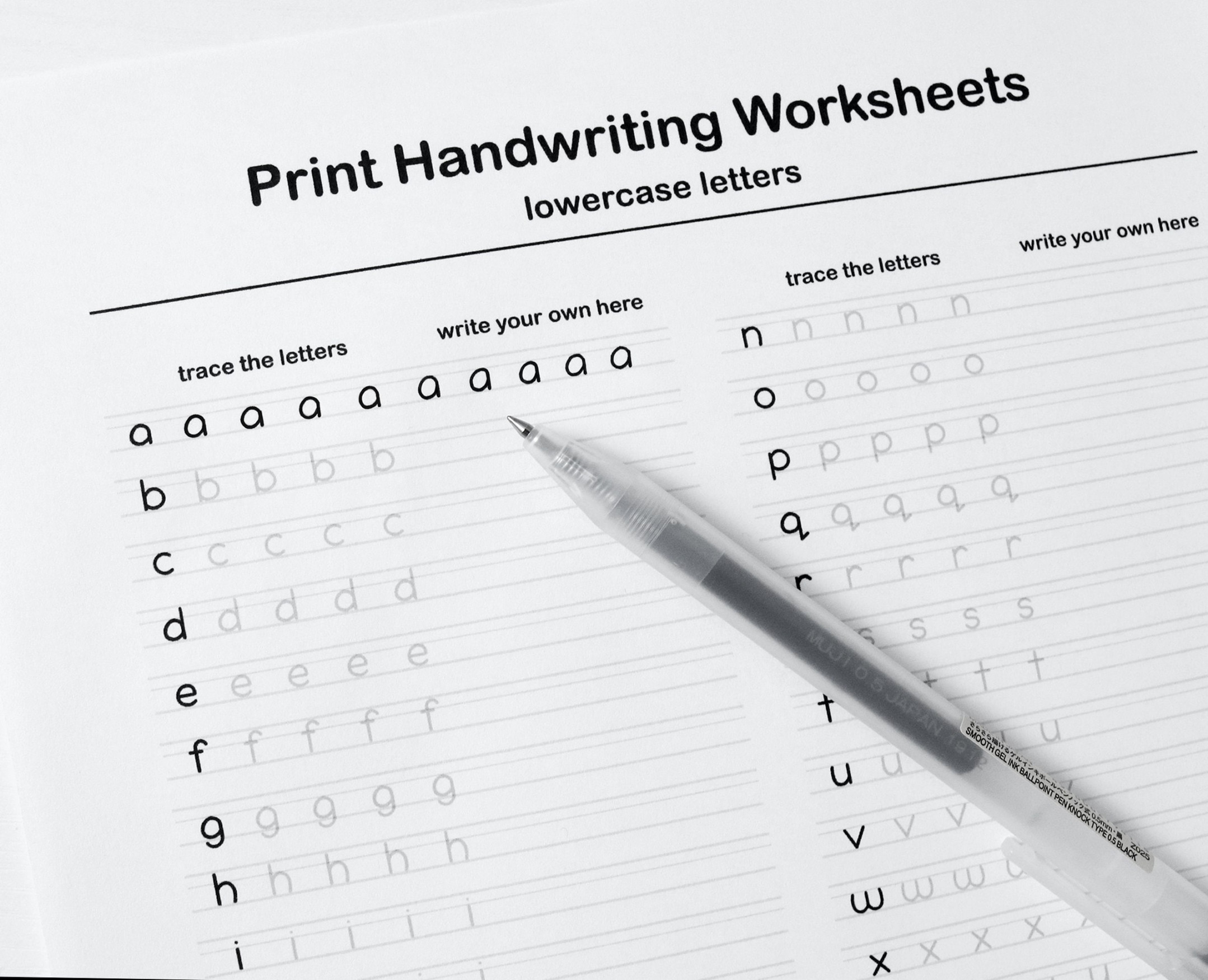 Printable Handwriting Worksheets Pages letters Words and - Etsy