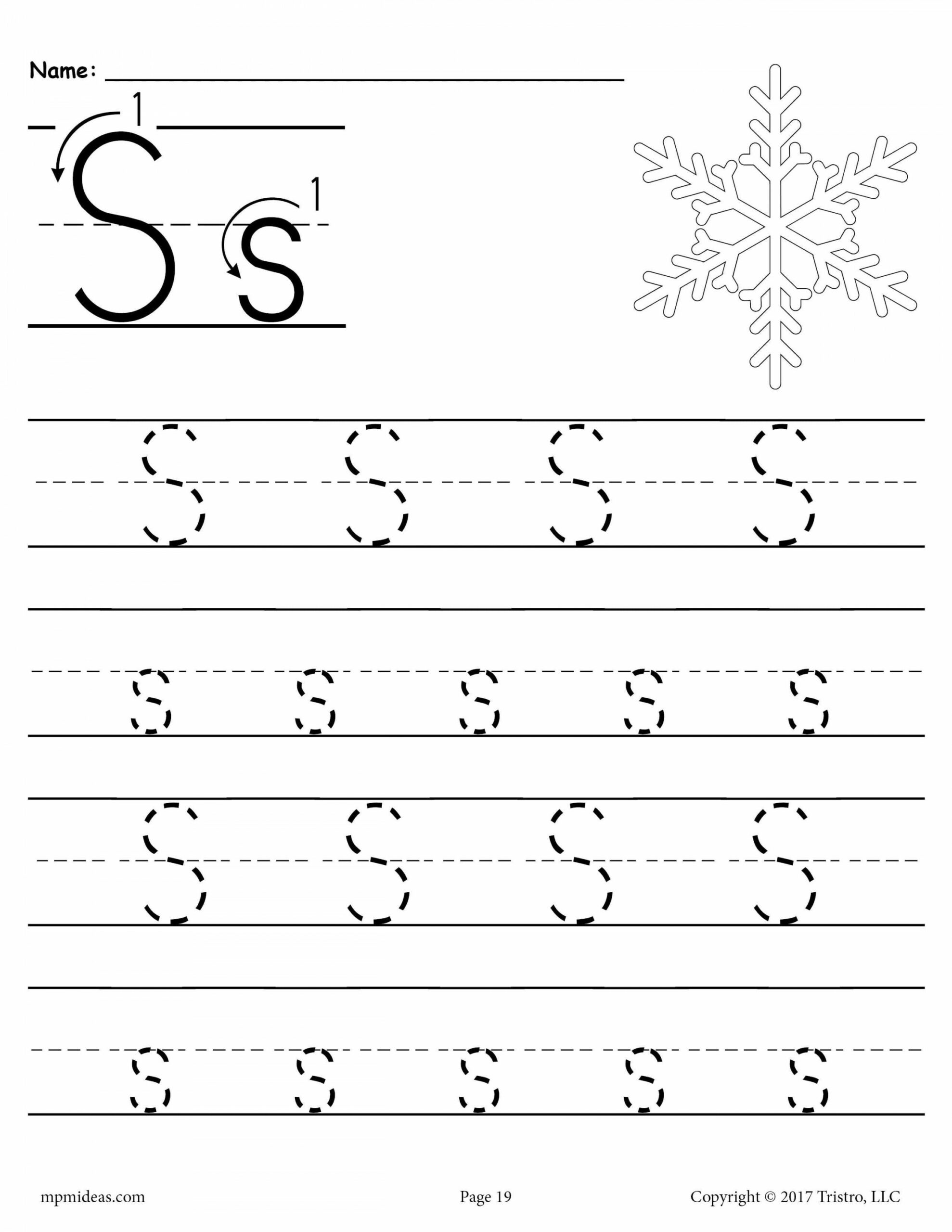 Printable Letter S Tracing Worksheet!  Letter s worksheets