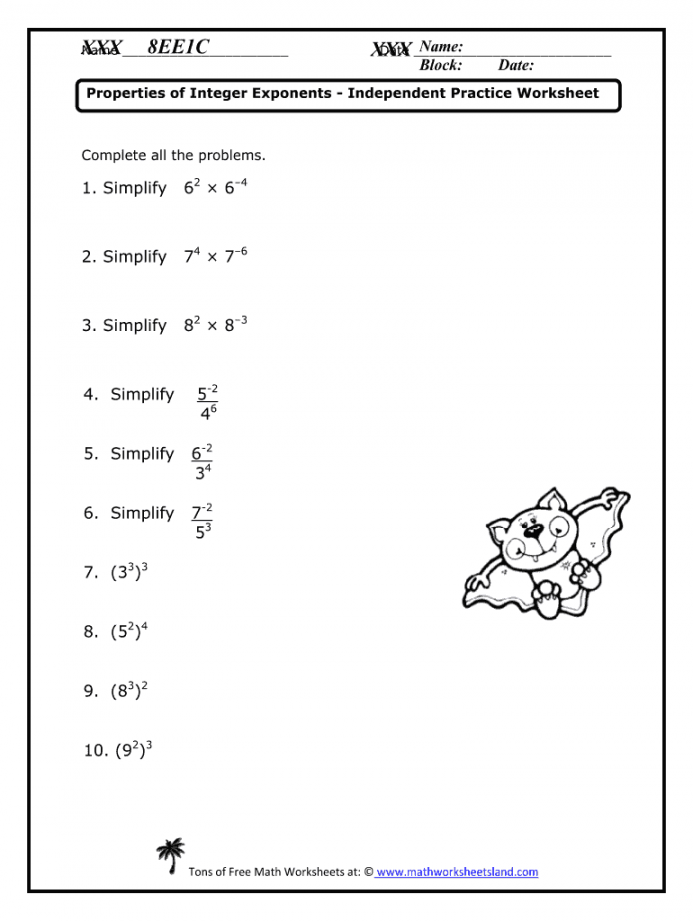 Properties of exponents worksheet: Fill out & sign online  DocHub