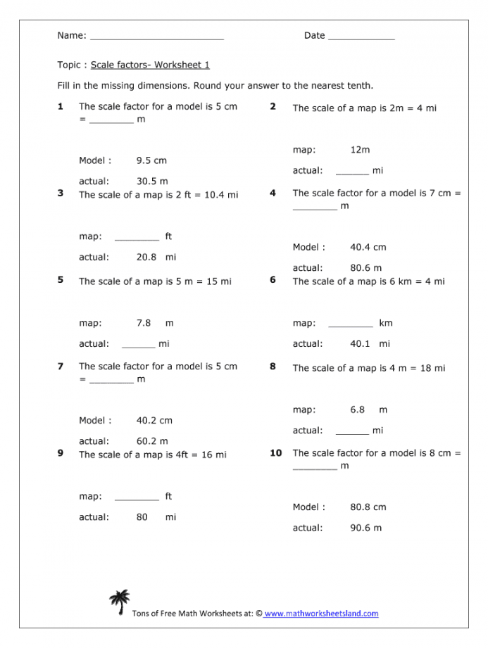 Scale factor worksheet: Fill out & sign online  DocHub