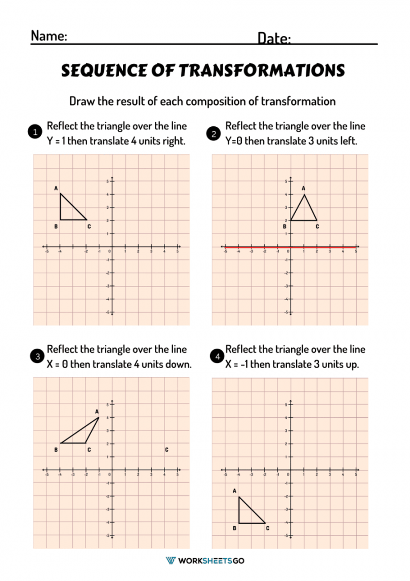 Sequence Of Transformations Worksheets  WorksheetsGO