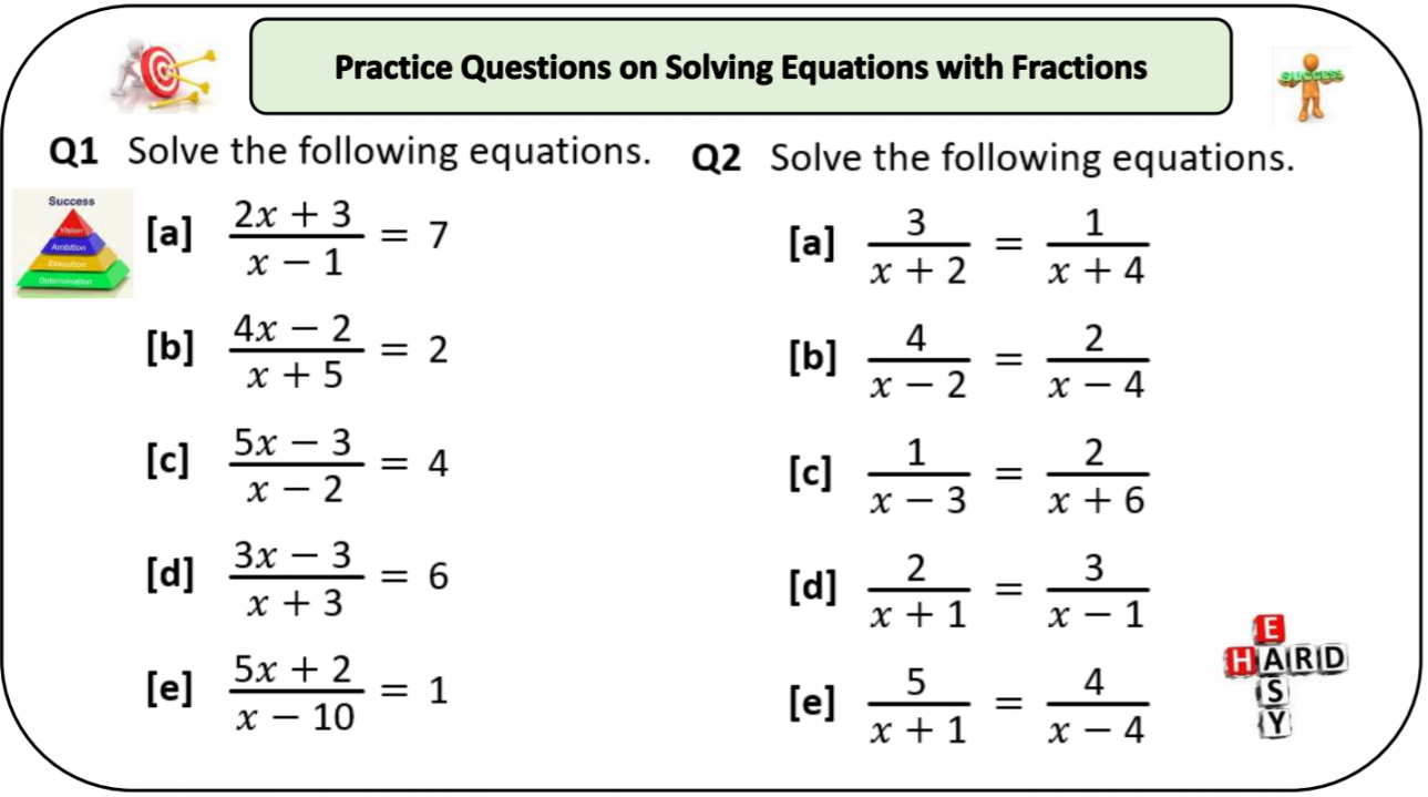 Solving Equations with fractions