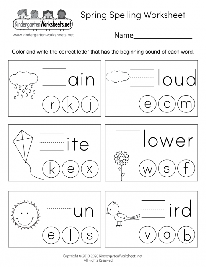 Spring Spelling Worksheet - Free Printable, Digital, & PDF