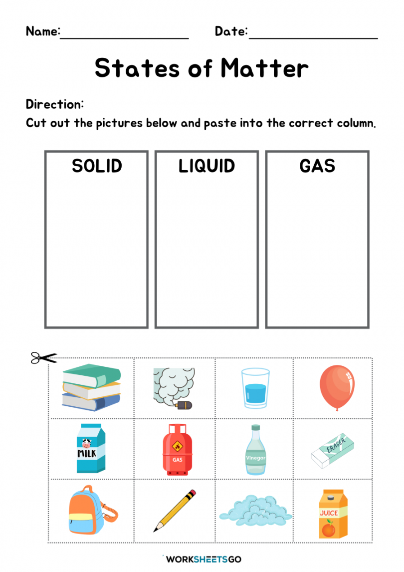 States Of Matter Worksheets  WorksheetsGO