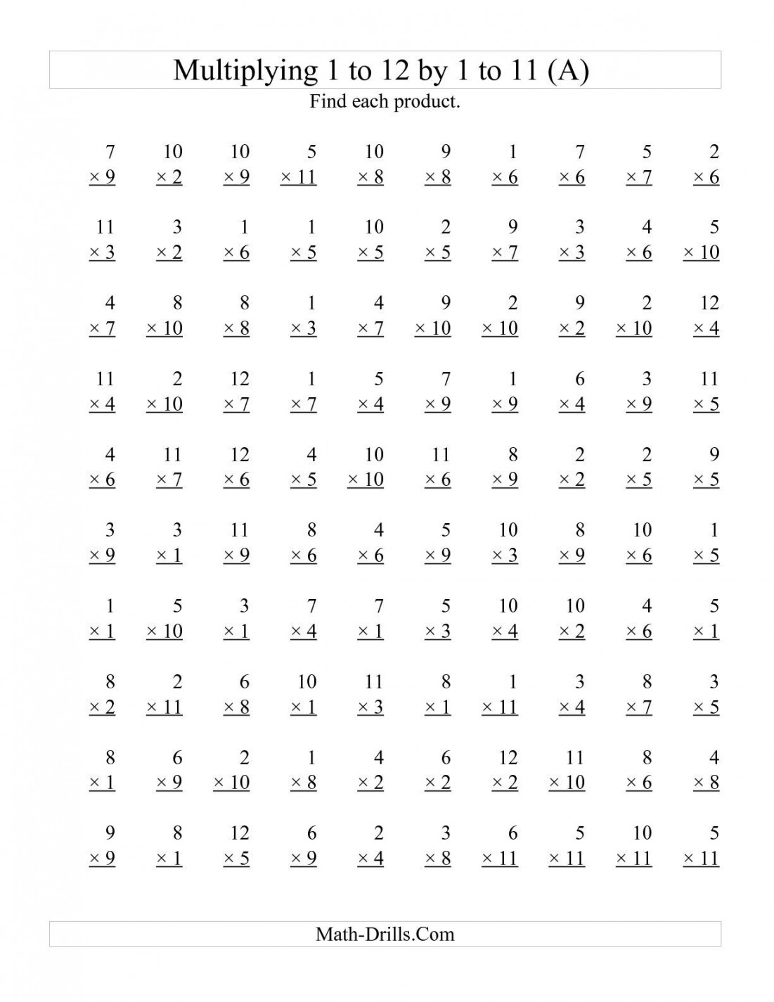 The  Vertical Questions -- Multiplying  to 2 by  to  (A) m