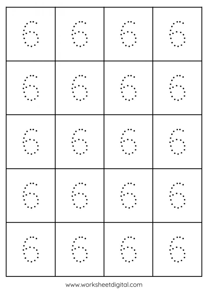 Tracing Number  - Worksheet Digital