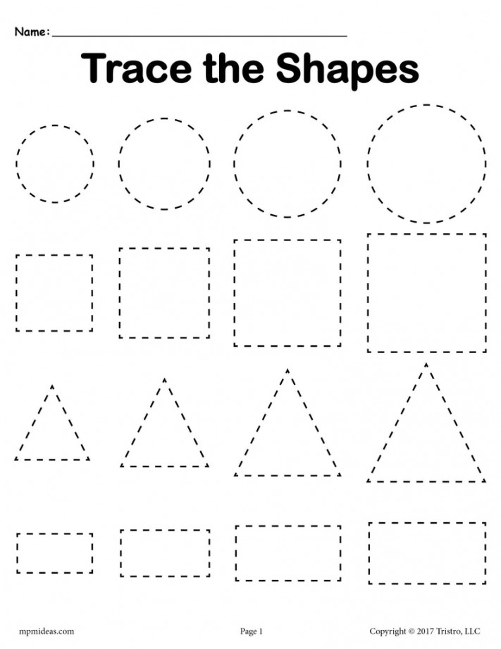 Tracing Shapes Worksheets - Smallest to Largest – SupplyMe