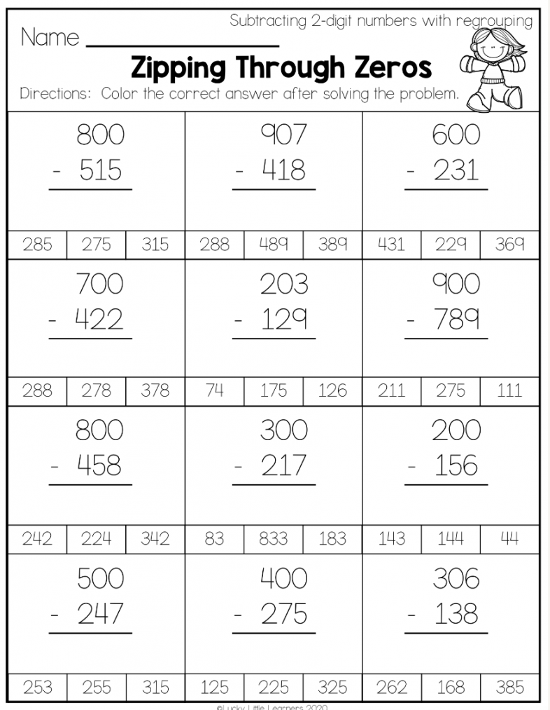 Using nd Grade Math Worksheets to Teach -Digit Subtraction With