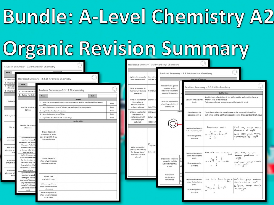 A-level Chemistry - A: Organic Chemistry Revision Summary