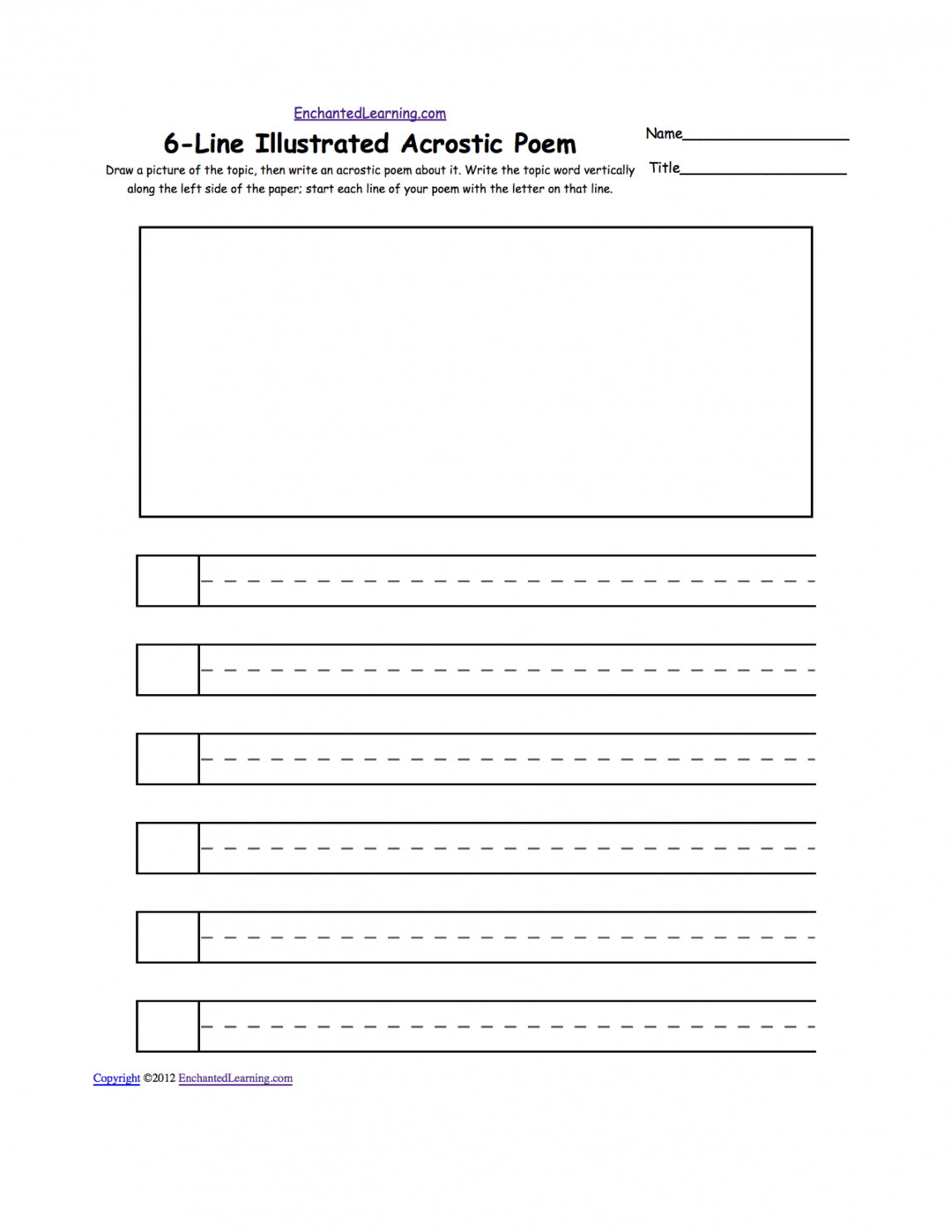 Acrostic Poems plus Generate Your Own Poetry Worksheets