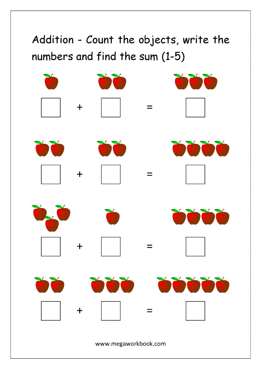 Addition Using Objects (for beginners)  Toán học, Toán nhà trẻ