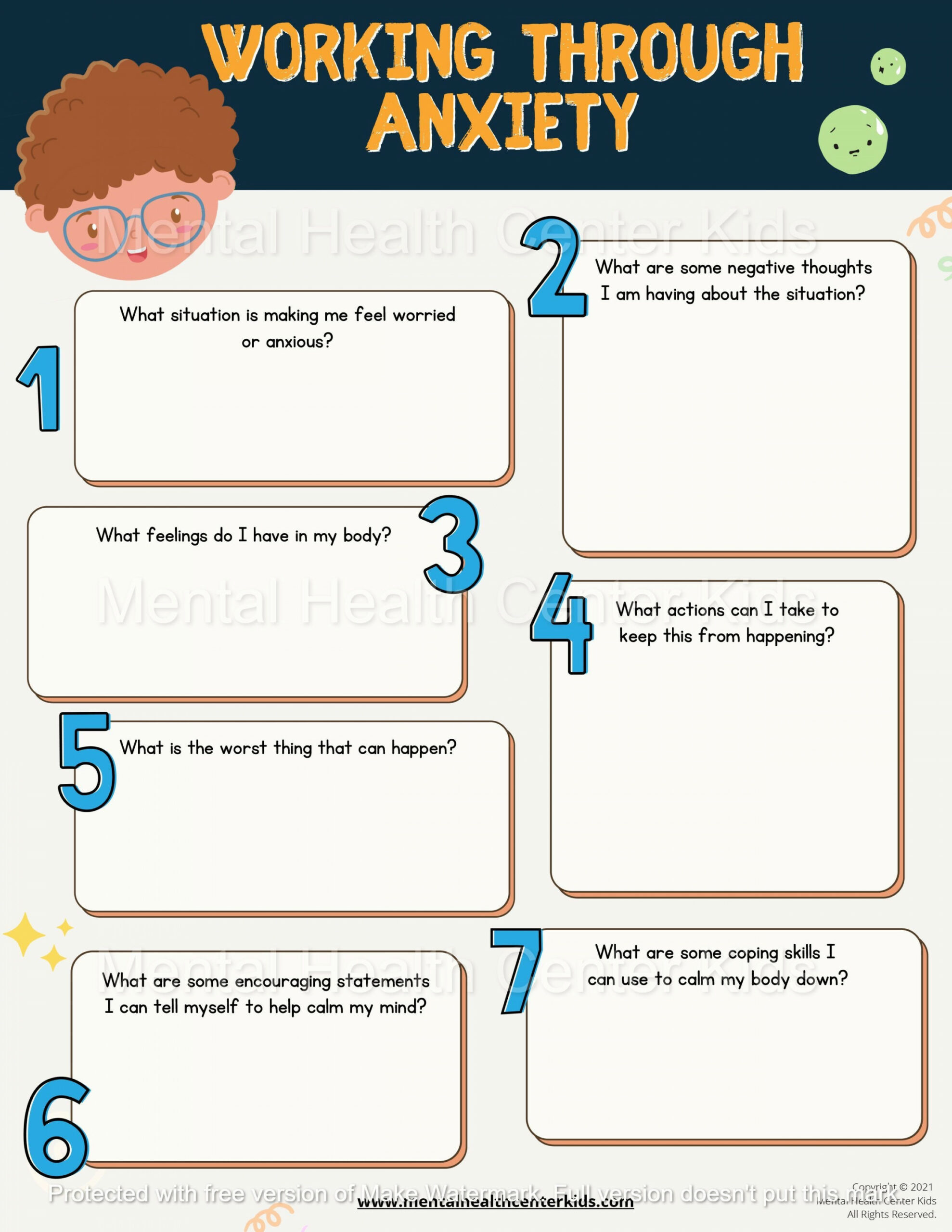 Anxiety Worksheets for Kids