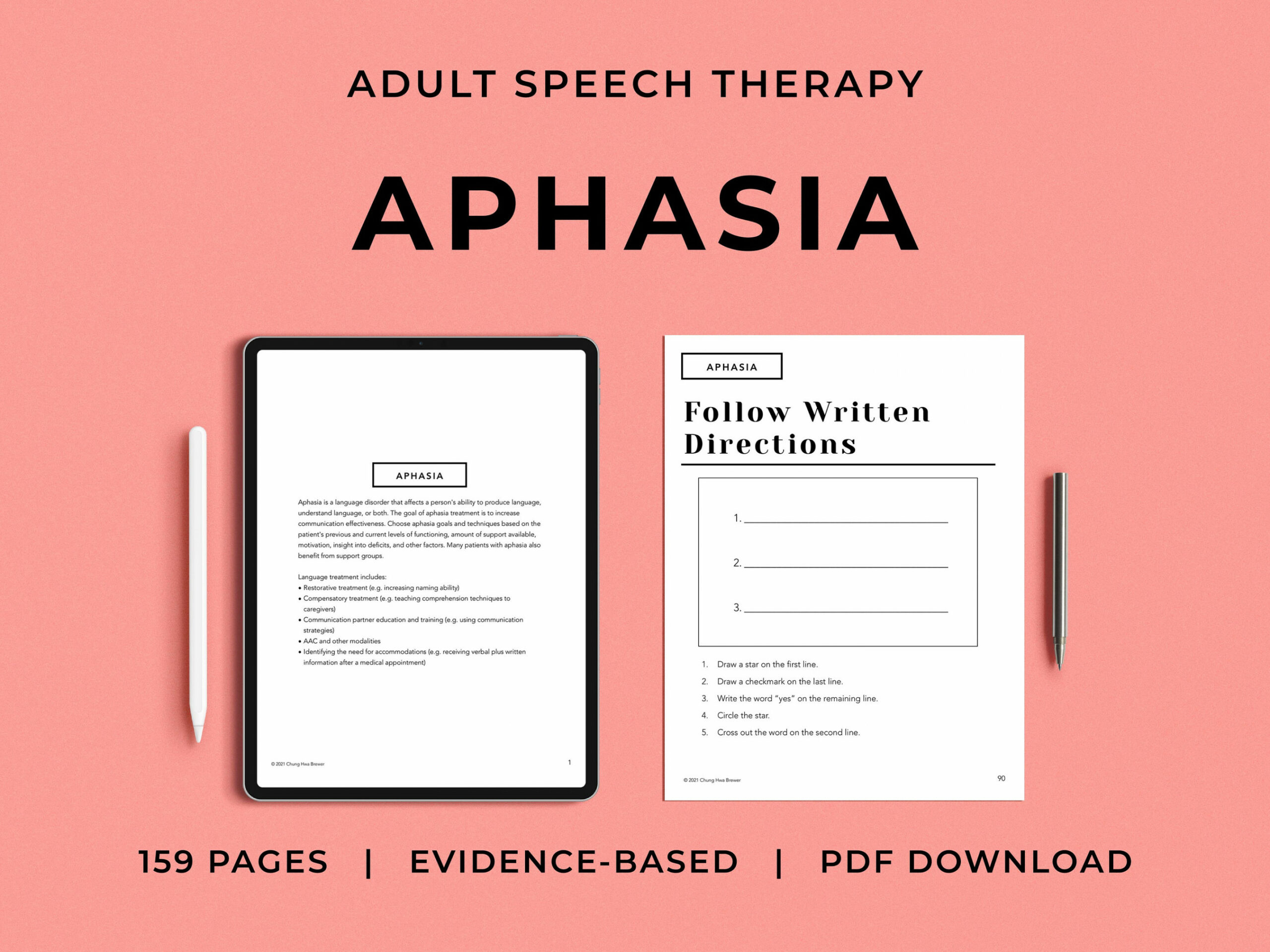 Aphasia Pack PDF Patient Handouts Worksheets Resources - Etsy