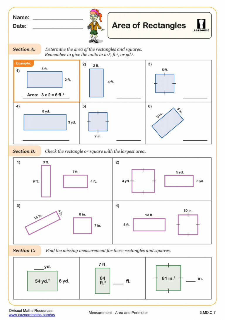 find the area of a rectangle using fractions