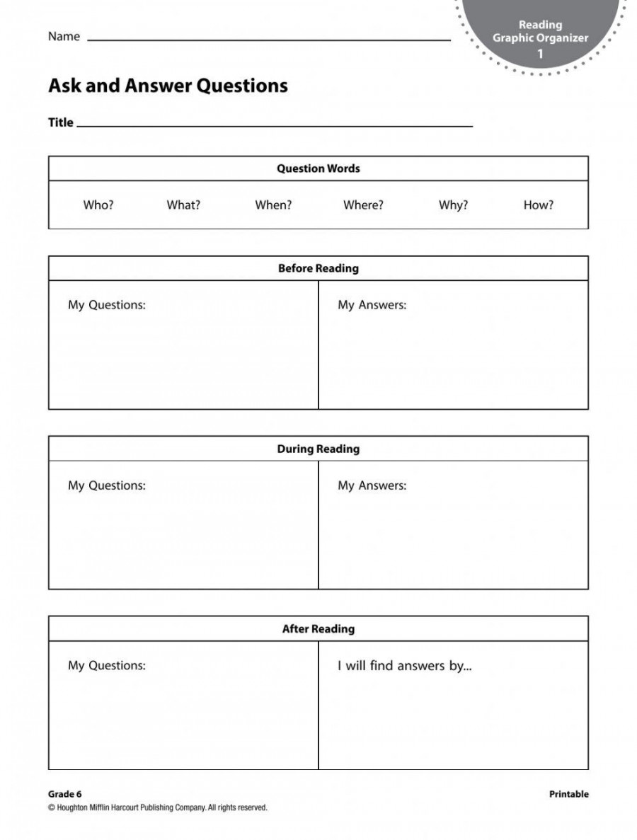 Ask and Answer Questions Graphic Organizer worksheet  Live Worksheets