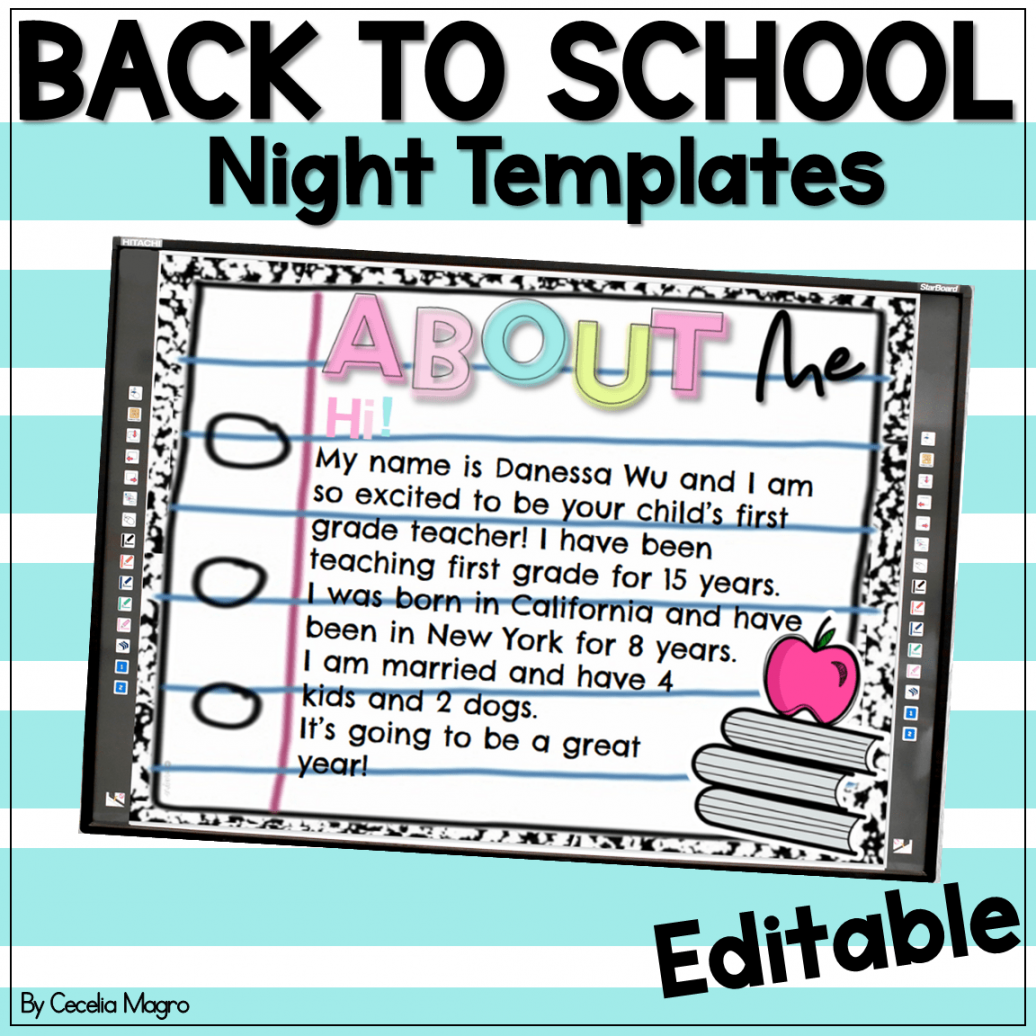 Back to School Meet the Teacher Night Editable PowerPoint Google Slides